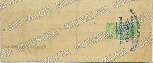 1 peso, Cía. de Transimisión Eléctrica de Potentia (M2191), reverso