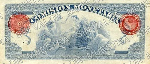 1 peso, Comisión Monetaria (M4286), reverso