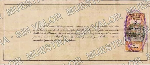 1 peso, Compañía Bancaria Mercantil de Cananea (M3836), reverso