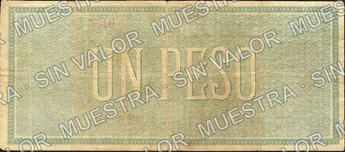 1 peso, Compañía Minera (M678), reverso