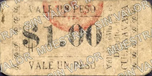 1 peso, Distrito de Cuernavaca (M3209), anverso