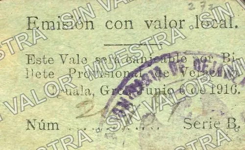1 peso, Ejercito Constitucionalista (M1867), M1867 $1 Ejercito Constitucionalista, reverso