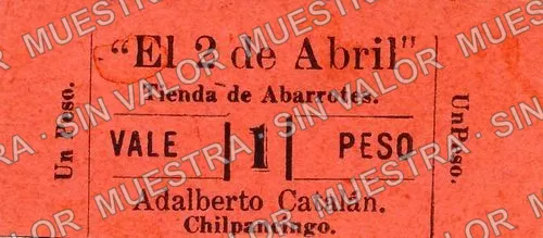 1 peso, 'El 2 de Abril' (M2015), M2015 $1 'El 2 de Abril', anverso