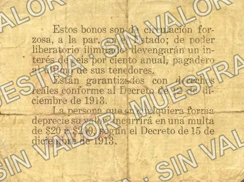 1 peso, Estado de Durango (M1484), reverso