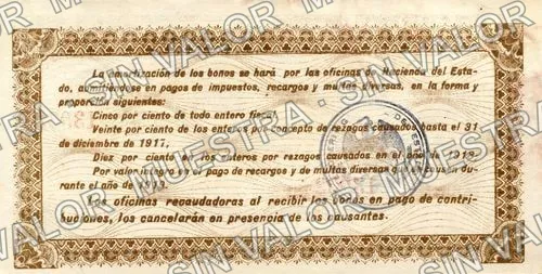 1 peso, Estado de Zacatecas (M4514), M4514 $1 Estado de Zacatecas, reverso
