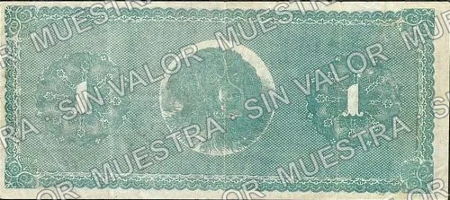 1 peso, Guadelupe y Calvo Mining Company (M636), reverso