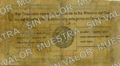 1 peso, Guanajuato Consolidated Mining & Milling (M1771), reverso