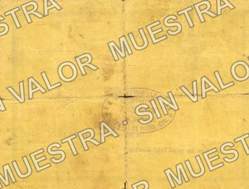 1 peso, Hacienda de Beneficio (M1807), M1807 $1 Hacienda de Beneficio, reverso