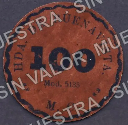 1 peso, Hacienda de Buenavista (M2539), anverso