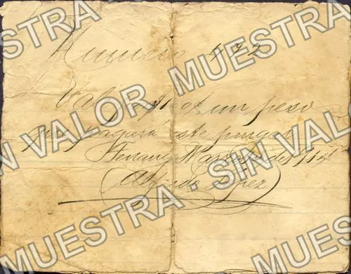 1 peso, Hacienda de Tenango (M3242), M3242b $1 Hacienda de Tenango, anverso