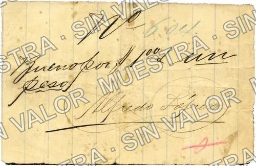 1 peso, Hacienda de Tenango (M3244), M3244 $1 Hacienda de Tenango, anverso