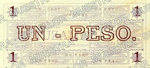 1 peso, Hacienda de Tuzamapam (M4099), reverso