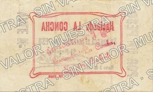 1 peso, Hacienda La Concha (M1171), reverso