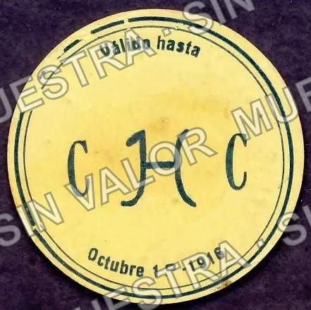 1 peso, Hacienda San Clemente (M2594), reverso