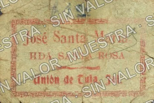 1 peso, Hacienda Santa Rosa (M2758), reverso