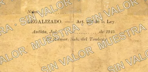 1 peso, Inocencio R. Preciado (M2462), M2462 $1 Inocencio R. Preciado, reverso