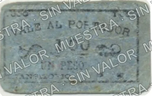 1 peso, Jefatura de Armas (M1844), M1844 $1 Jefatura de Armas, anverso