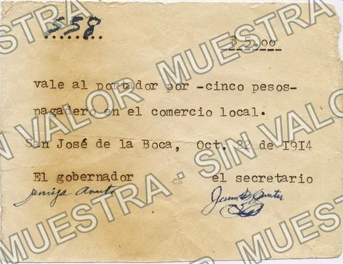 1 peso, Jefatura Municipal (M1526), anverso