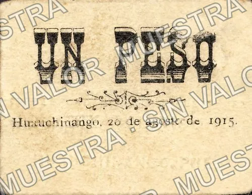 1 peso, Jefatura Política (M3546), anverso