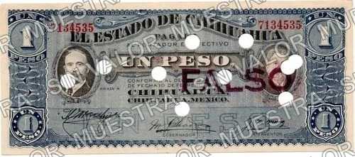1 peso, L 5522642 (M920), anverso (M920k $1 dos caritas o/p FALSO)