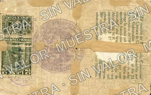1 peso, La Caja de Ahorros (M950), reverso