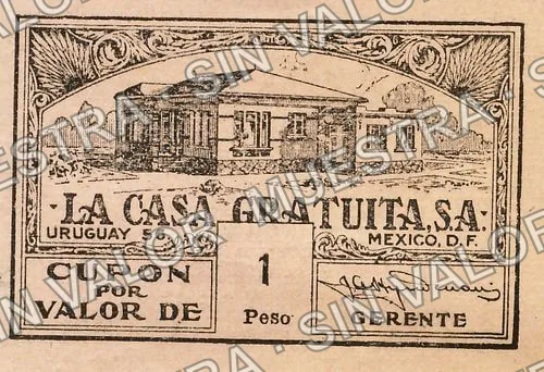 1 peso, La Casa Gratuita (M1391), anverso