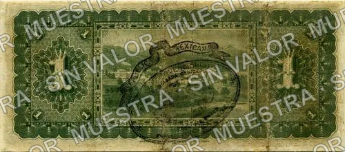 1 peso, La Fábrica del Tunal used by Brigada Ceniceros (M1454), M1454 $1 La Fábrica del Tunal used by Brigada Ceniceros, anverso