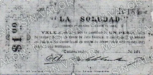 1 peso, La Soledad (M2194), M2194a $1 La Soledad, anverso