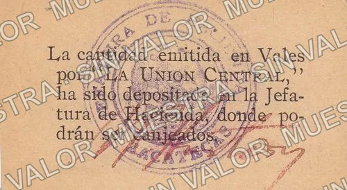 1 peso, La Unión Central (M4525), reverso