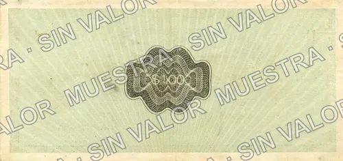 1 peso, Las Dos Estrellas (M3089), reverso