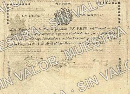 1 peso, Las Tesorerías de la Nación (M15), M15a $1 Las Tesorerías de la Nación, anverso