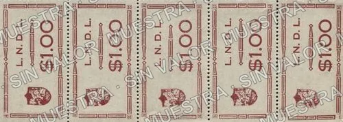 1 peso, Liga Nacional Defensora de la Libertad Religiosa (M4370), M4370 $1 Liga Nacional Defensora de la Libertad Religiosa, anverso