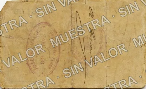 1 peso, Miguel Trad (M1542), reverso