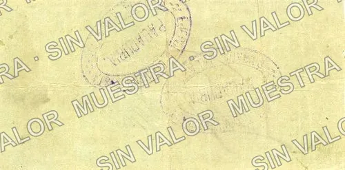 1 peso, Pagaduría de la Brigada Salazar (M3181), M3181 $1 Pagaduría de la Brigada Salazar, reverso