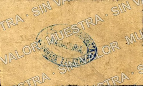 1 peso, Pagaduría de la Brigada Salazar (M3182), reverso