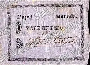 1 peso, papel moneda (M760), anverso (M760 $1 papel moneda)