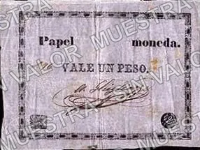 1 peso, papel moneda (M760), anverso (M760 $1 papel moneda)