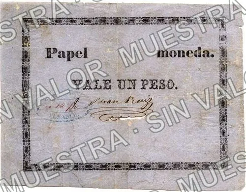 1 peso, papel moneda (M760), anverso (M760 $1 papel moneda)