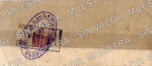1 peso, Si Fou Chong y Cía (M3856), M3856 $1 Si Fou Chong y Cía., reverso
