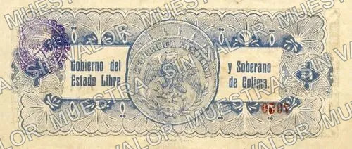 1 peso, Tesorería General del Estado (M1212), reverso
