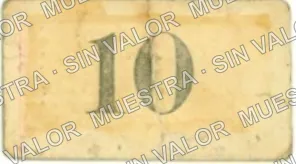 10 centavos, Antonio Ortega (M1819), reverso