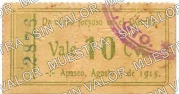 10 centavos, Apaseo (M1600), M1600 10c Apaseo, anverso