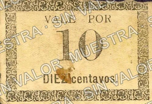 10 centavos, Ayuntamiento de 1915, Iguala (M1946), anverso (M1946c 10c Ayuntamiento de 1915, Iguala)