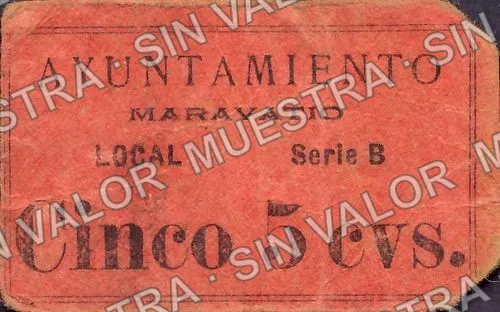 10 centavos, Ayuntamiento larger 'MARAVATIO' and tall, thin '10' (M2916), M2916a 10c Ayuntamiento larger 'MARAVATIO' and tall, thin '10', anverso