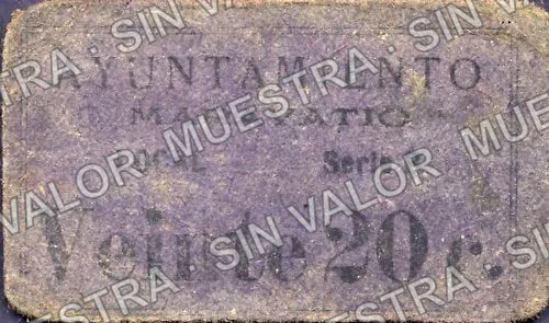 10 centavos, Ayuntamiento (M2918), anverso