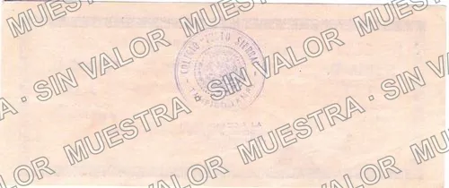 10 centavos, Banco "Justo Sierra" (M4479), M4479 10c Banco "Justo Sierra", reverso