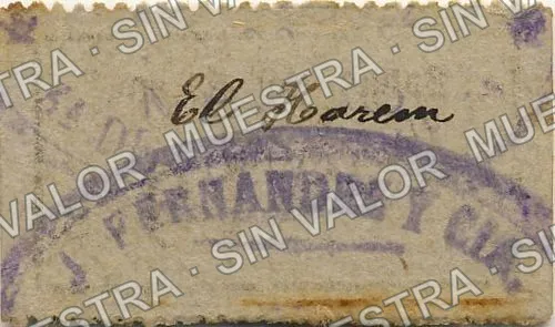 10 centavos, Baños del Harem (M1288), reverso
