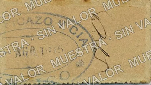 10 centavos, Billares Gillow (M1292), reverso