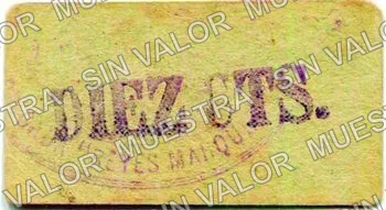 10 centavos, Brigada “Reyes Márquez” (M3501), reverso