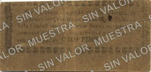 10 centavos, Cámara de Comercio (M3441), reverso